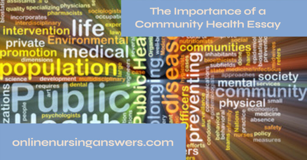 The Importance of a Community Health Essay